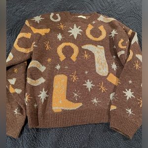Gorgeous Saddle Up Sweater! Small. Perfect hints of shimmer.